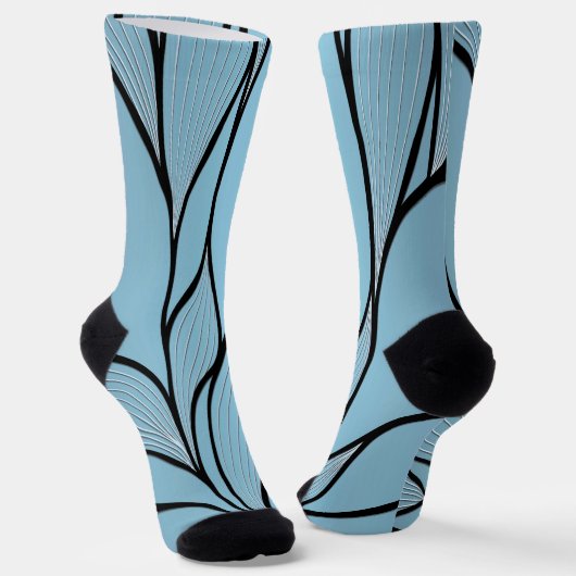 Sky Blue Hues Creative Verlass Pattern Socken (Gewinkelt)