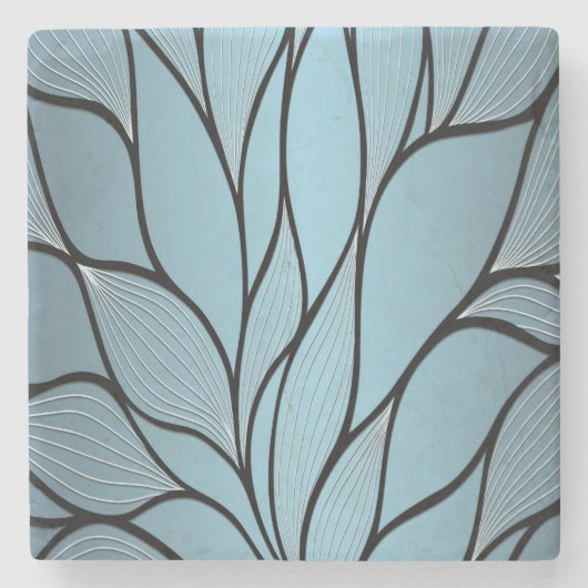 Sky Blue Hues Creative Verlass Pattern Steinuntersetzer (Vorderseite)
