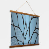 Sky Blue Hues Creative Verlass Pattern Wandteppich Mit Holzrahmen (Gewinkelt)