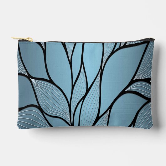 Sky Blue Hues Creative Verlass Pattern Zubehörtasche (Vorderseite)