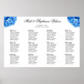 Sky Blue Hydrangea Hochzeitstisch Poster (Vorne)