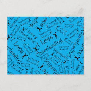 Sky blue I Liebe jubeln Postkarte