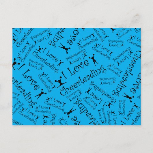 Sky blue I Liebe jubeln Postkarte (Vorderseite)