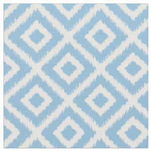 Sky Blue Ikat Diamonds Stoff