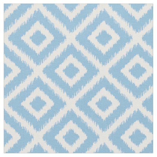 Sky Blue Ikat Diamonds Stoff (Nahaufnahme)