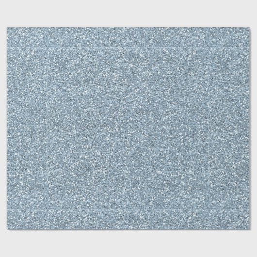 Sky Blue Imitats Glitzer Geschenkpapier (Flach)