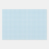 Sky Blue Kariert Geschenkpapier Set (Vorderseite 3)