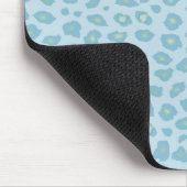 Sky Blue Leopard Print Mousepad (Ecke)