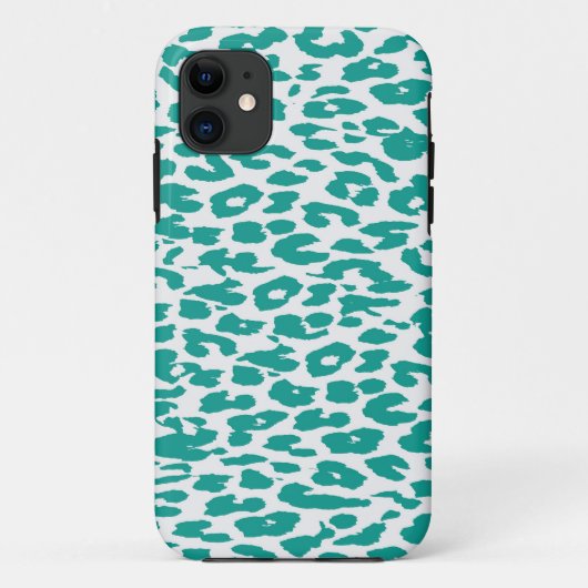 Sky Blue Leopard Print Skin Fur Case-Mate iPhone Hülle (Rückseite)
