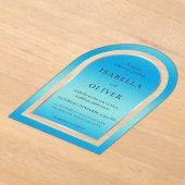 Sky blue light gradient wedding acryleinladungen (Ablage )