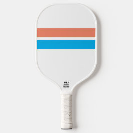 Sky Blue Lmon Racing Stripes White Background Pickleball Schläger