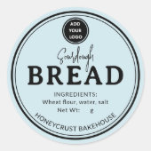 Sky Blue Logo Bakery Sourdough Bread Sticker (Vorderseite)