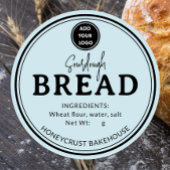 Sky Blue Logo Bakery Sourdough Bread Sticker