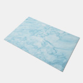 Sky Blue Marble Fußmatte (Schrägansicht)