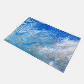 Sky Blue Marble Fußmatte (Schrägansicht)