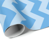 Sky Blue Marokcan Moods Chevrons Geschenkpapier (Rolleneckpunkt)