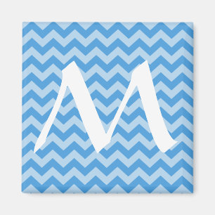 Sky Blue Marokcan Moods Chevrons Magnet