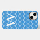 Sky Blue Marokcan Moods Quatrefoil Case-Mate iPhone Hülle (Rückseite (Horizontal))