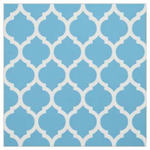 Sky Blue marokkanische Quarrefolienmuster Stoff