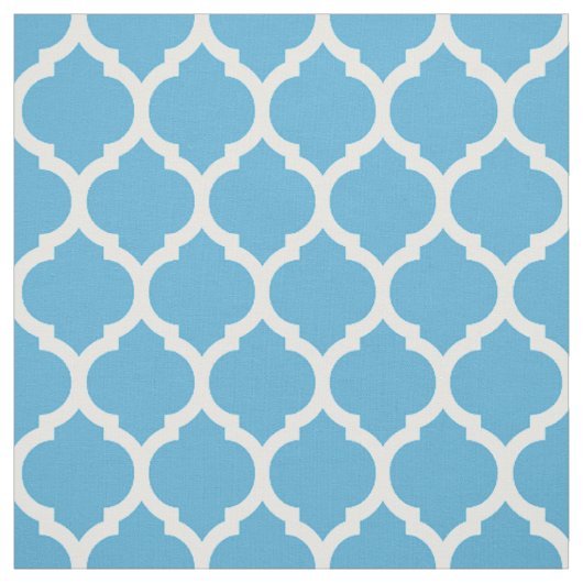 Sky Blue marokkanische Quarrefolienmuster Stoff (Muster)