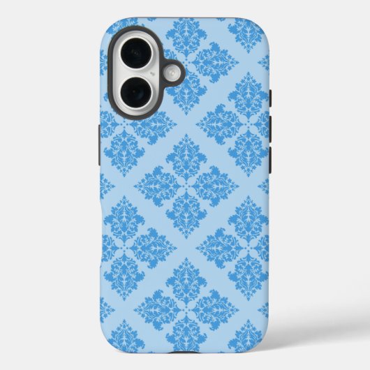 Sky Blue marokkanischer Damask Case-Mate iPhone Hülle (Rückseite)