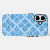 Sky Blue marokkanischer Damask Case-Mate iPhone Hülle (Rückseite (Horizontal))