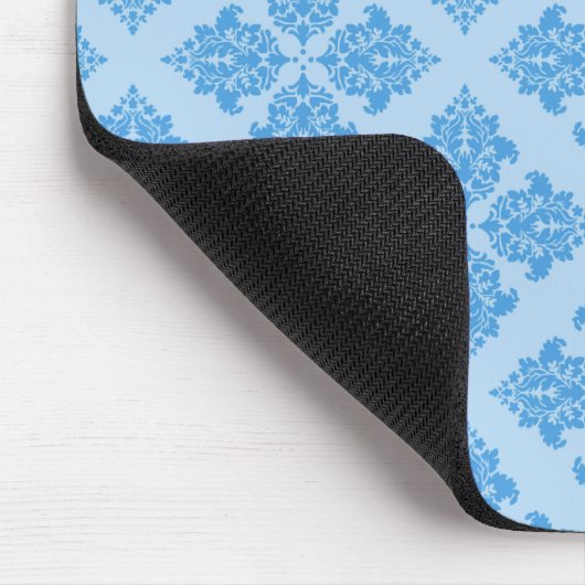 Sky Blue marokkanischer Damask Mousepad (Ecke)