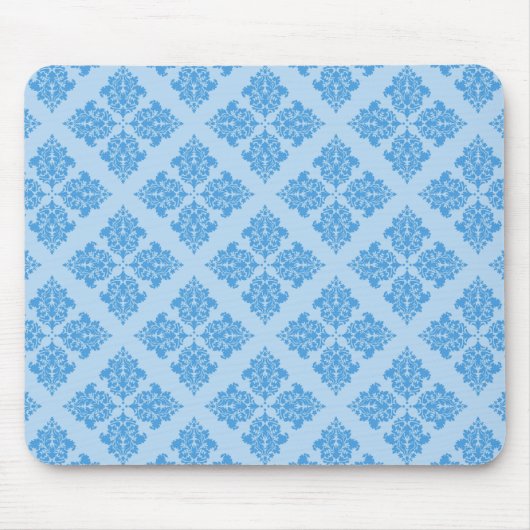 Sky Blue marokkanischer Damask Mousepad (Vorne)