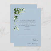 Sky Blue Message Ivy Polterabend Vielen Dank Dankeskarte (Vorne/Hinten)