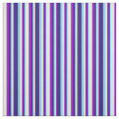 Sky Blue, Midnight Blue, Dark Violet und Beige Stoff (Muster)