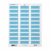 Sky Blue Minimalist Elegant Return Stickers (Vorne)
