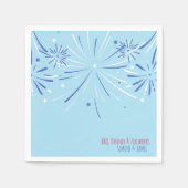 Sky Blue Minimalistisch Paper Napkin Serviette (Vorderseite)