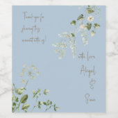 Sky Blue mit Liebe Greenerity Wedding Weinetikett (Einzelnes Label)