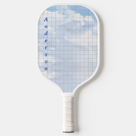 Sky Blue mit Name Pickleball Paddle (Vorderseite)