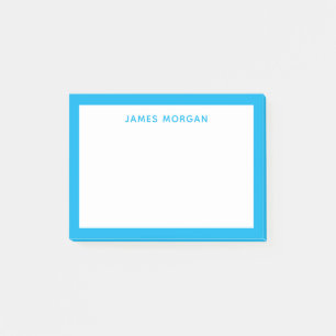 Sky Blue Modern Name Beruflich Post-it Klebezettel
