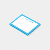 Sky Blue Modern Name Beruflich Post-it Klebezettel (angewinkelt)