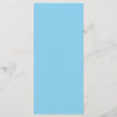 Sky Blue Modern Place Setting Thank You Card Programm (Rückseite)