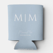 Sky Blue Monogram Script Names Wedding Can Cooler Dosenkühler (Rückseite)