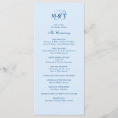 Sky Blue Monogram Wedding Program Programm (Vorderseite)