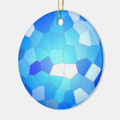 Sky Blue Mosaic Muster Keramik Ornament (Links)