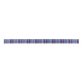 Sky Blue Navy Burgundy Preppy Madras Satinband (Vorderseite)
