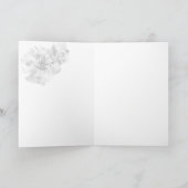 *~* Sky Blue Ombre Clouds Blume Glitzer Dankeskarte (Innenseite)