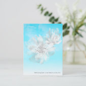 *~* Sky Blue Ombre Clouds Blume Glitzer Postkarte (Stehend Vorderseite)