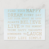 Sky Blue Ombre Postkarte (Vorderseite)