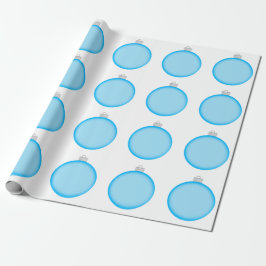Sky Blue Ornament Wrapping Paper Geschenkpapier