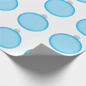 Sky Blue Ornament Wrapping Paper Geschenkpapier (Ecke)