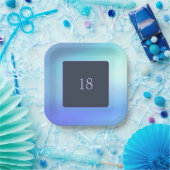 Sky Blue Paper Plate Pappteller (Party)