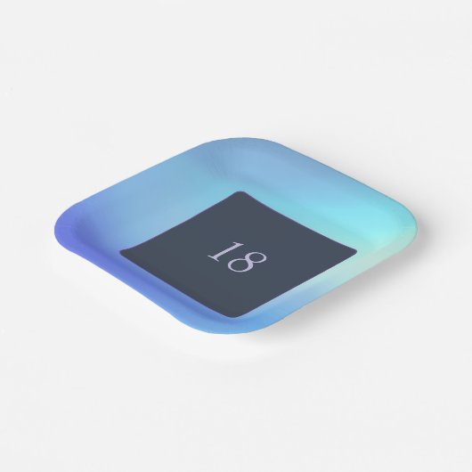 Sky Blue Paper Plate Pappteller (Gewinkelt)