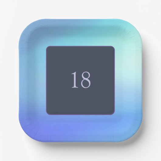 Sky Blue Paper Plate Pappteller (Vorderseite)