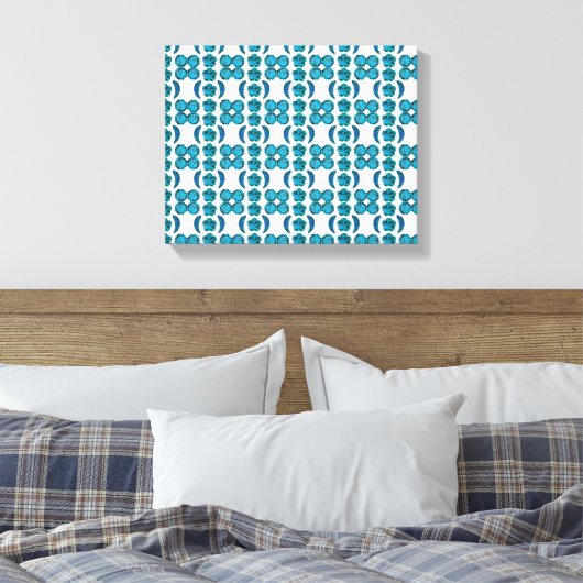 Sky Blue Pattern Leinwanddruck (Insitu (Schlafzimmer))